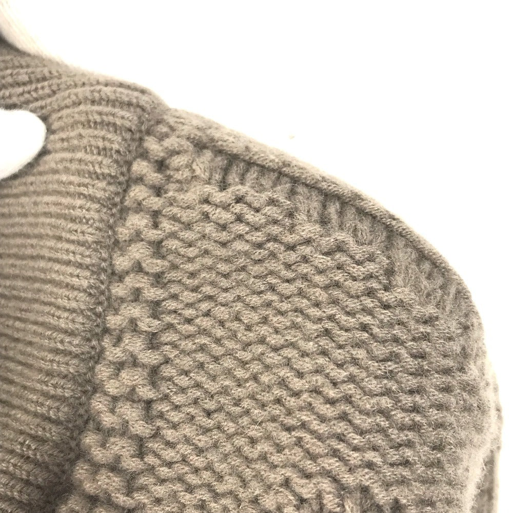 HERMES H logo apparel top outerwear wool poncho women's brown