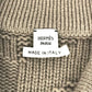 HERMES H logo apparel top outerwear wool poncho women's brown