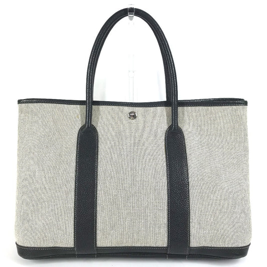 HERMES ガーデンパーティPM ガーデンパーティPM カバン ハンドバッグ トートバッグ トワルアッシュ レディース ブラック