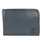 LOUIS VUITTON M68235 LVロゴ ポシェットジュールGM ポーチ カバン L字ファスナー セカンドバッグ クラッチバッグ トリヨンレザー ユニセックス ネイビー