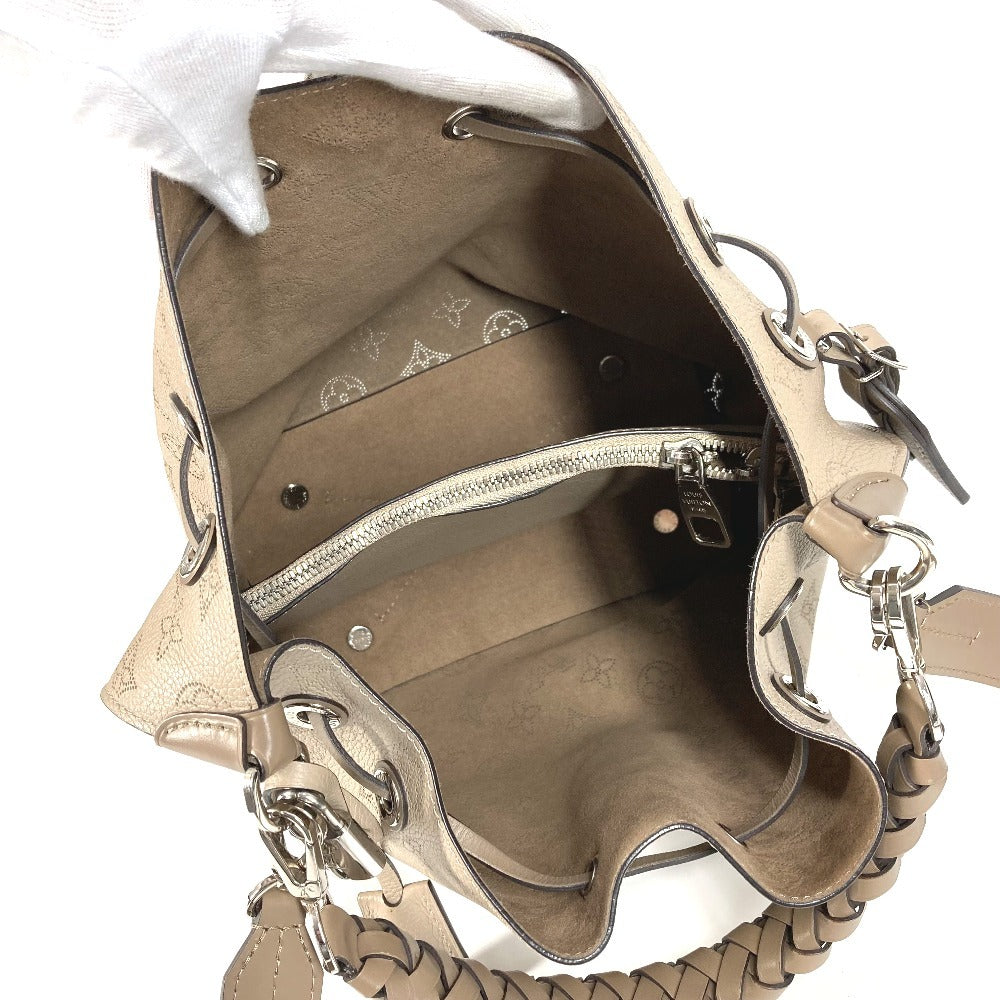 LOUIS VUITTON M55799 Monogram Mahina Muria Bag, 2-Way Handbag/Shoulder Bag, Monogram Mahina Leather, Women's, Galle, Beige