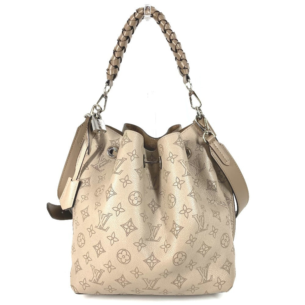 LOUIS VUITTON M55799 Monogram Mahina Muria Bag, 2-Way Handbag/Shoulder Bag, Monogram Mahina Leather, Women's, Galle, Beige