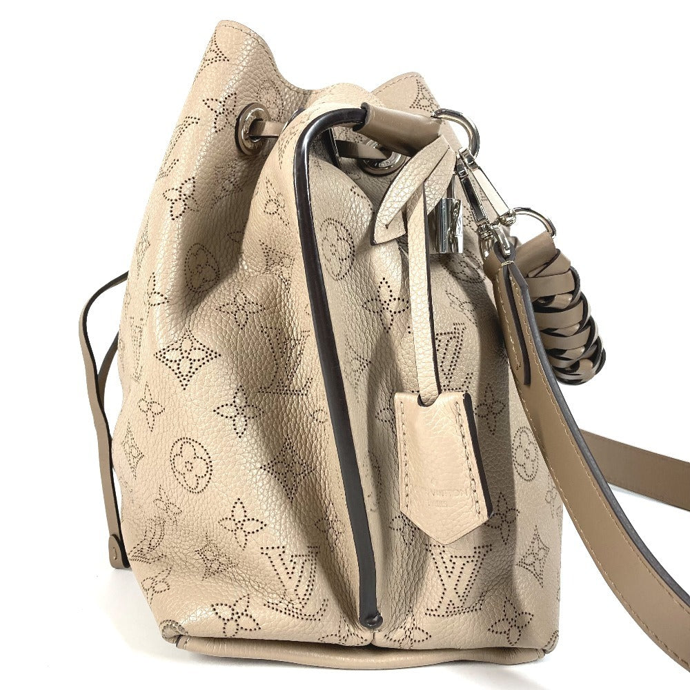 LOUIS VUITTON M55799 Monogram Mahina Muria Bag, 2-Way Handbag/Shoulder Bag, Monogram Mahina Leather, Women's, Galle, Beige