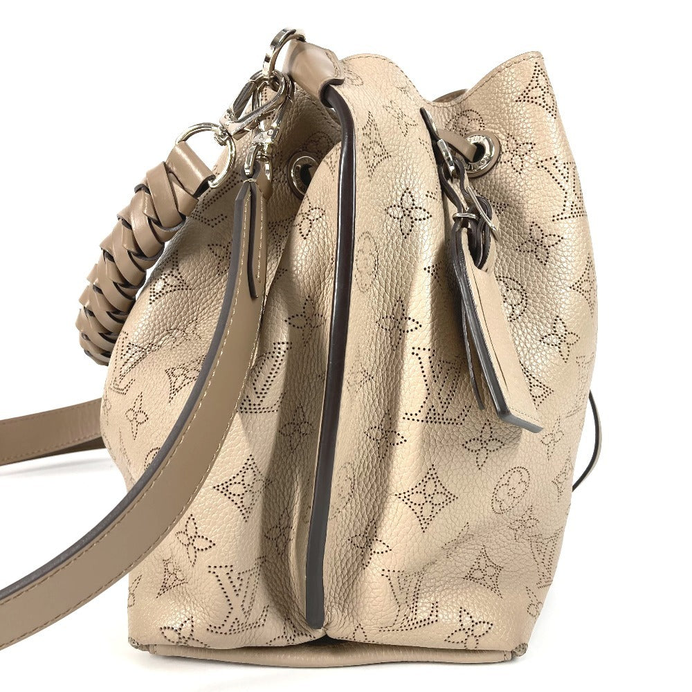 LOUIS VUITTON M55799 Monogram Mahina Muria Bag, 2-Way Handbag/Shoulder Bag, Monogram Mahina Leather, Women's, Galle, Beige