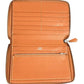 HERMES Round Zipper Travel Case, Azap Combine Long Wallet, Epson, Unisex, Gold