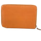 HERMES Round Zipper Travel Case, Azap Combine Long Wallet, Epson, Unisex, Gold