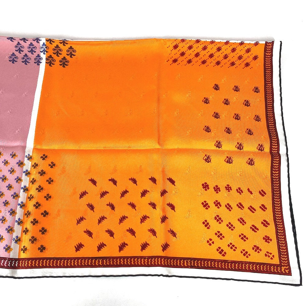 HERMES Carré 90, Quadrige galon quadri au bloc, Silk Scarf, Women's, Orange