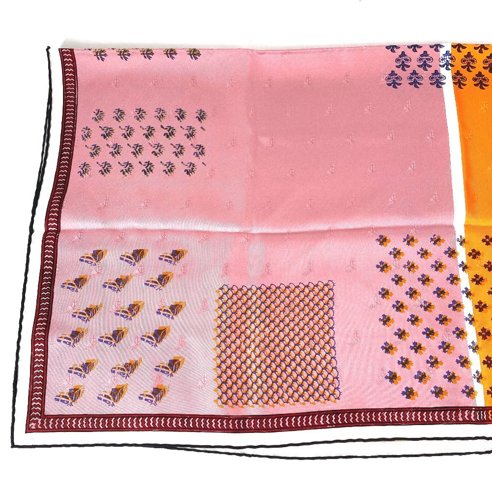 HERMES Carré 90, Quadrige galon quadri au bloc, Silk Scarf, Women's, Orange