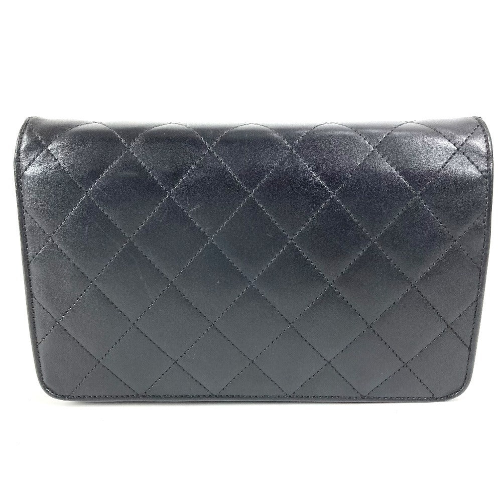 CHANEL A46646 Cambon CC Coco Mark Logo Chain Wallet, Long Wallet, Crossbody Chain Bag, Shoulder Bag, Leather, Women's, Black
