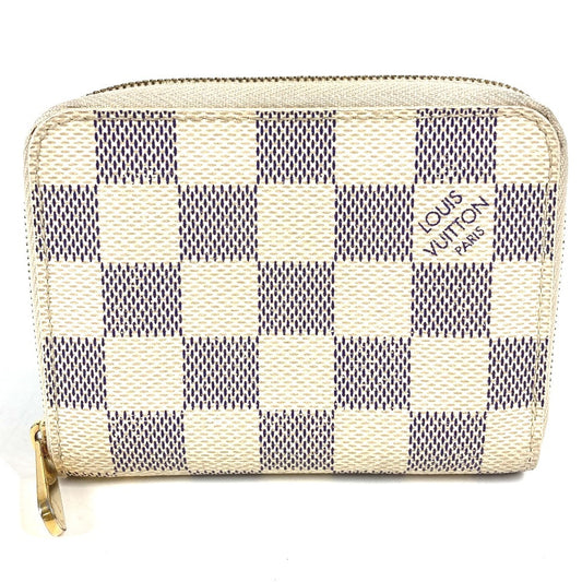 LOUIS VUITTON N63069 ダミエアズール ジッピーコインパース 財布 ウォレット 小銭入れ ラウンドファスナー コインケース ダミエアズールキャンバス ユニセックス ホワイト