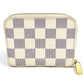 LOUIS VUITTON N63069 Damier Azur Zippy Coin Purse, Wallet, Coin Purse, Zip-Around Coin Case, Damier Azur Canvas, Unisex, White