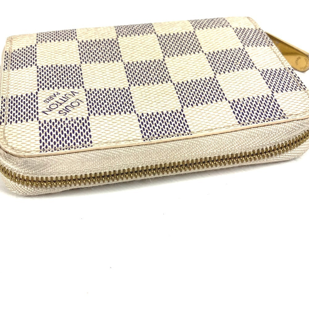 LOUIS VUITTON N63069 Damier Azur Zippy Coin Purse, Wallet, Coin Purse, Zip-Around Coin Case, Damier Azur Canvas, Unisex, White