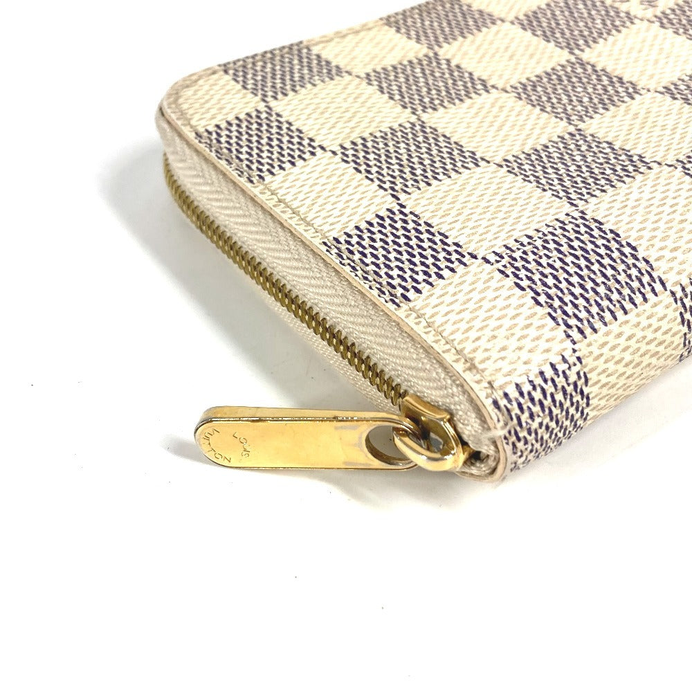 LOUIS VUITTON N63069 Damier Azur Zippy Coin Purse, Wallet, Coin Purse, Zip-Around Coin Case, Damier Azur Canvas, Unisex, White