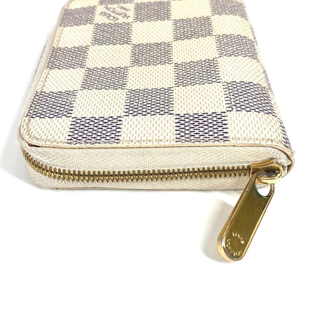 LOUIS VUITTON N63069 Damier Azur Zippy Coin Purse, Wallet, Coin Purse, Zip-Around Coin Case, Damier Azur Canvas, Unisex, White