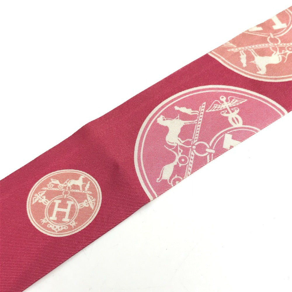 HERMES Twilly Silk Scarf for Women, Pink