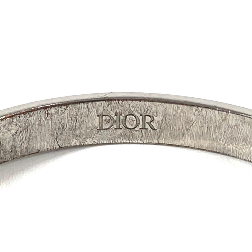 Dior カナージュ ロゴ バングル ブレスレット メタル レディース シルバー