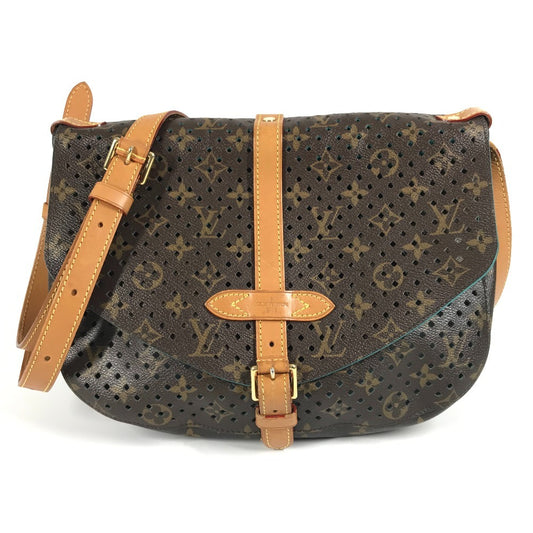 LOUIS VUITTON M93998 モノグラムペルフォ フローレソミュール カバン 斜め掛け フラップ パンチング ショルダーバッグ モノグラムキャンバス ユニセックス テュルコワーズ ブルー