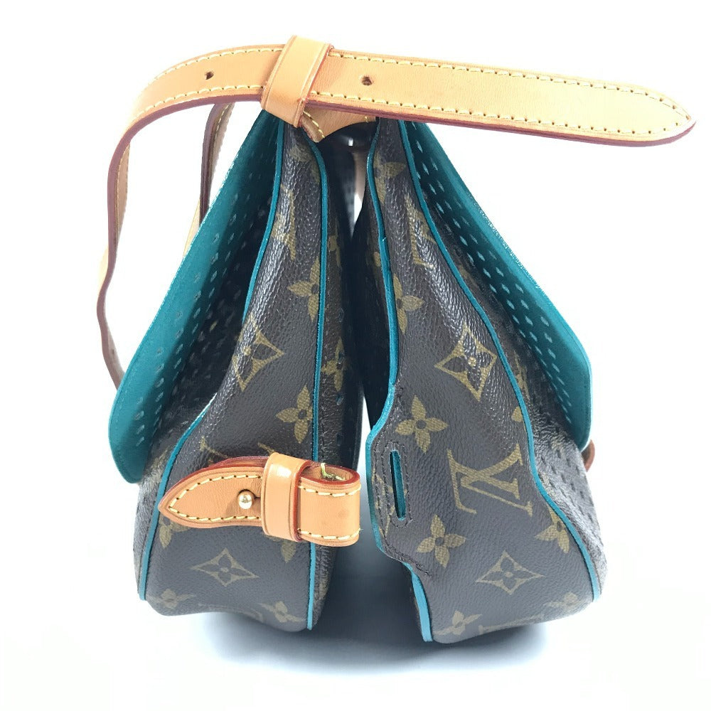 LOUIS VUITTON M93998 モノグラムペルフォ フローレソミュール カバン 斜め掛け フラップ パンチング ショルダーバッグ モノグラムキャンバス ユニセックス テュルコワーズ ブルー