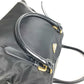 PRADA 1BB01 2-Way Handbag/Tote Bag with Triangle Logo and Plaque, Crossbody/Shoulder Bag, Leather/Nylon, Unisex, Black