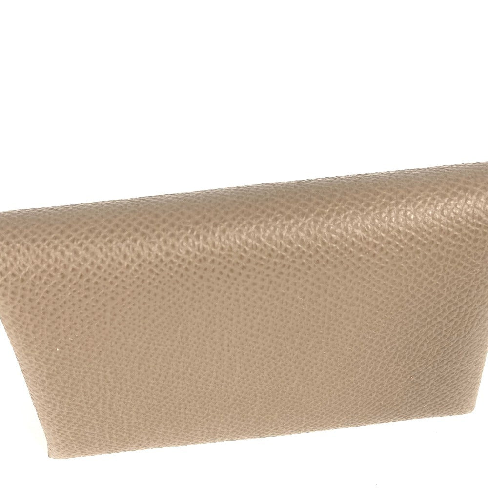 HERMES Calvi Duo Bifold Wallet with Card Case, Coin Purse, Business Card Holder, Pass Case, Coin Case, Epson, Unisex, Etoupe, Gray
