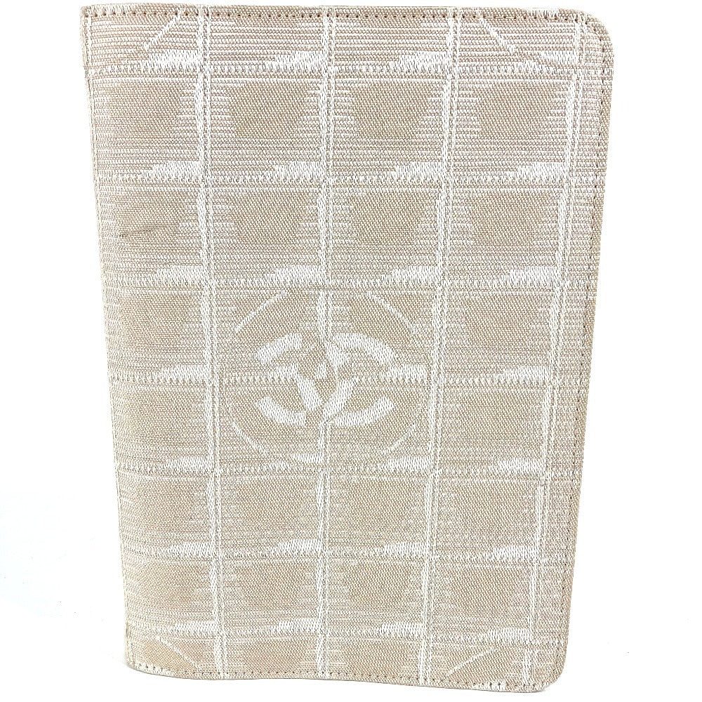 CHANEL New Travel Line Logo Planner, Stationery, Nylon Canvas Cover, Unisex, Beige