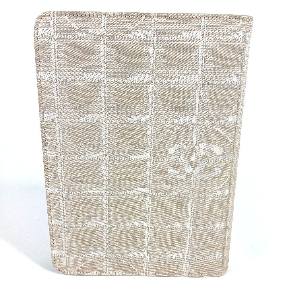 CHANEL New Travel Line Logo Planner, Stationery, Nylon Canvas Cover, Unisex, Beige