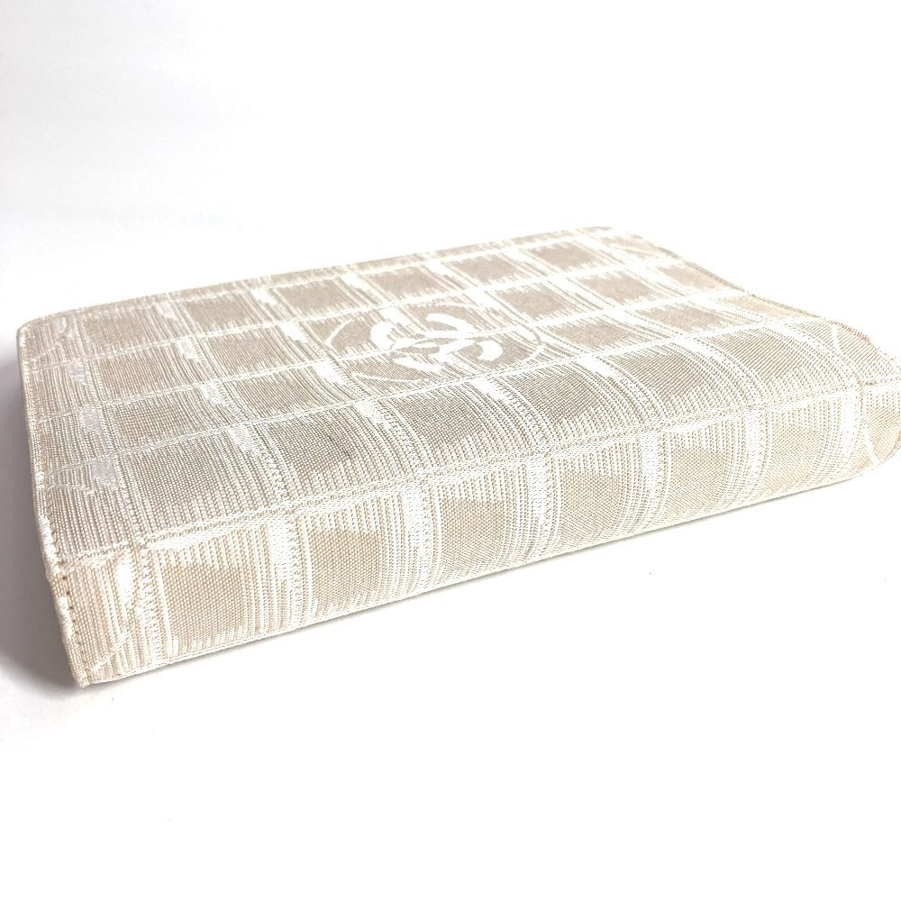 CHANEL New Travel Line Logo Planner, Stationery, Nylon Canvas Cover, Unisex, Beige