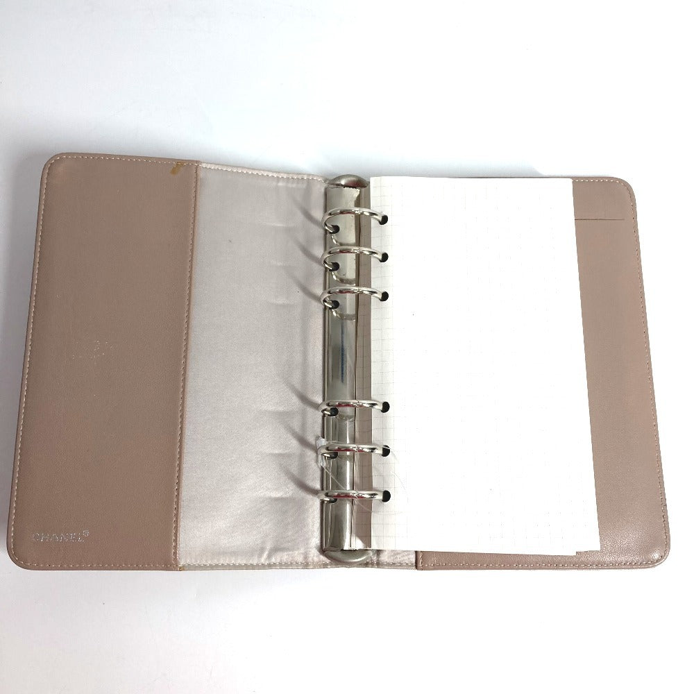 CHANEL New Travel Line Logo Planner, Stationery, Nylon Canvas Cover, Unisex, Beige