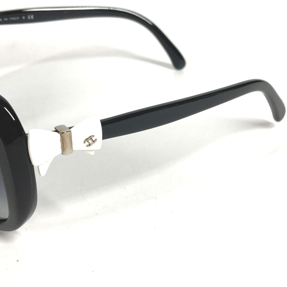 CHANEL 5171-A Ribbon CC Coco Mark Logo Glasses Eyewear Sunglasses Plastic Women's Black