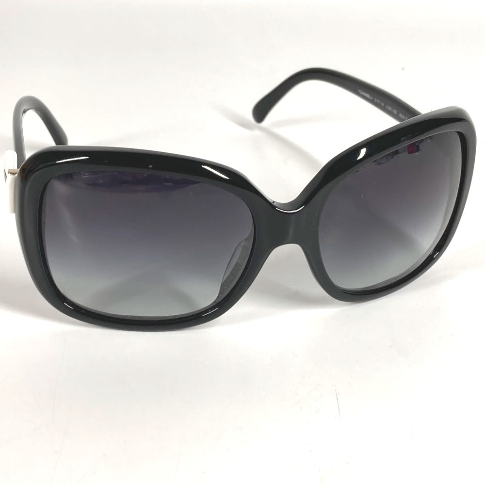 CHANEL 5171-A Ribbon CC Coco Mark Logo Glasses Eyewear Sunglasses Plastic Women's Black