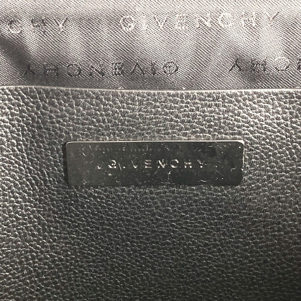GIVENCHY ロゴ 総柄 カバン 斜め掛け フラップ メッセンジャーバッグ ショルダーバッグ レザー/キャンバス ユニセックス ブラック