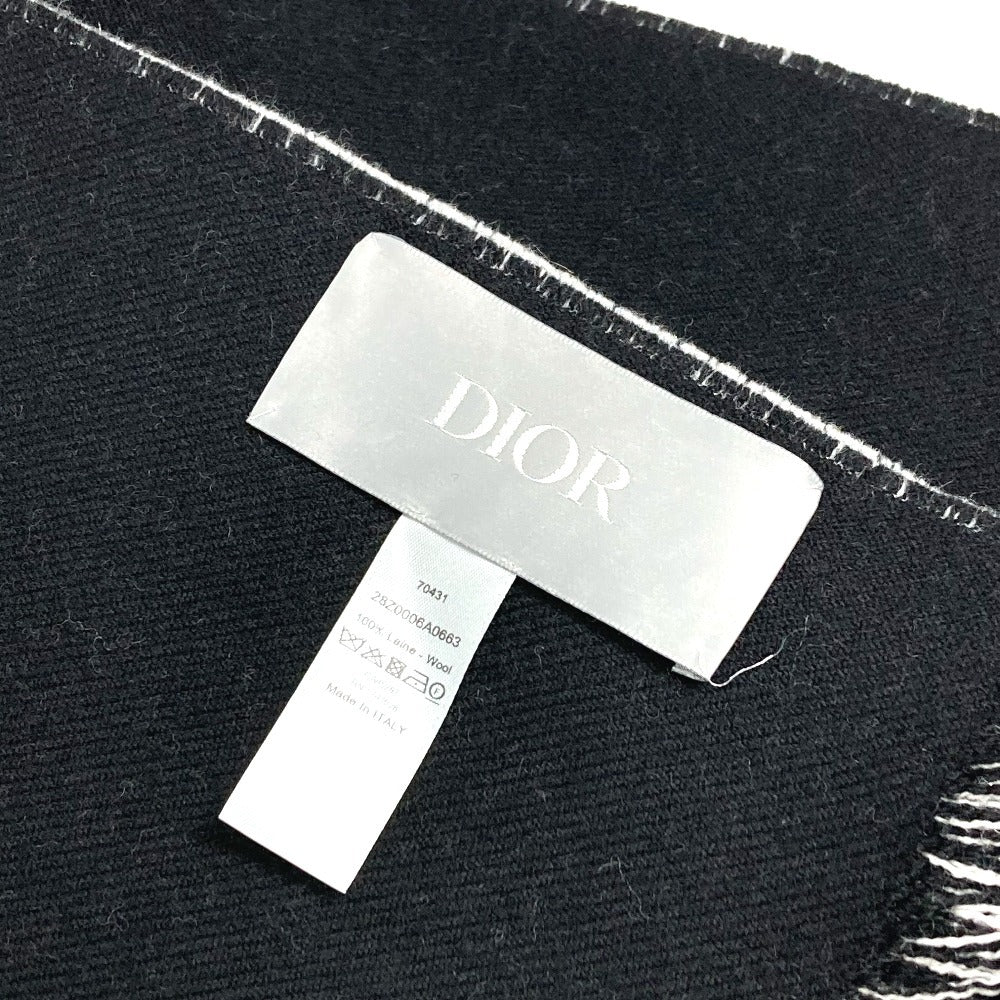 Dior 28Z0006A0663 カクタスジャック フリンジ Dior x Cactus Jack Blanket インテリア ひざかけ 毛布 バイカラー ブランケット ウール ユニセックス ホワイト