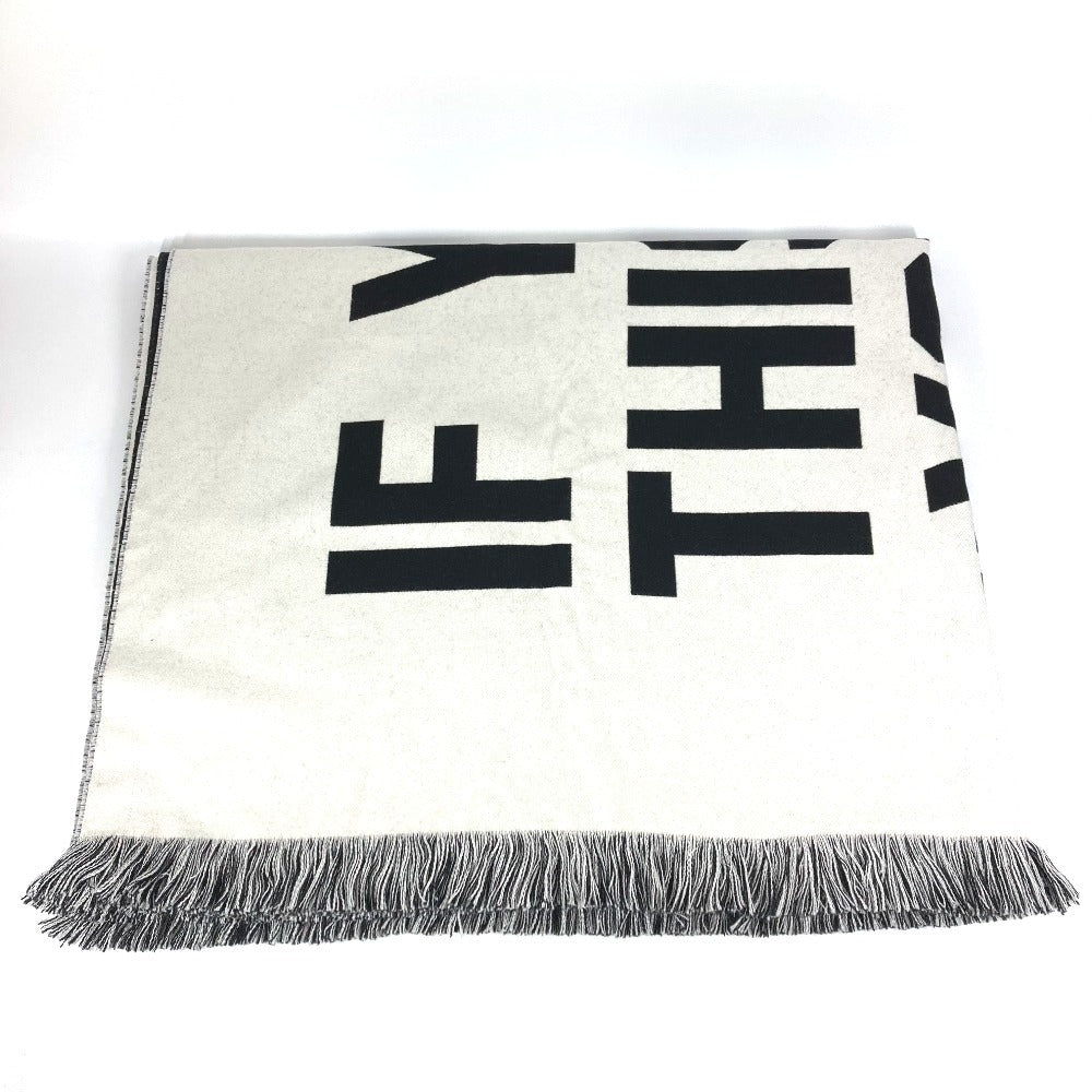 Dior 28Z0006A0663 カクタスジャック フリンジ Dior x Cactus Jack Blanket インテリア ひざかけ 毛布 バイカラー ブランケット ウール ユニセックス ホワイト