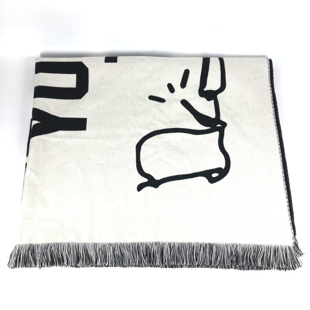 Dior 28Z0006A0663 カクタスジャック フリンジ Dior x Cactus Jack Blanket インテリア ひざかけ 毛布 バイカラー ブランケット ウール ユニセックス ホワイト