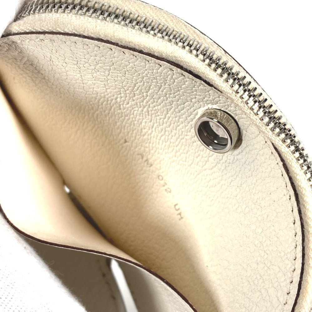 HERMES card case, pass case, business card holder, In the Loop bifold wallet, coin purse, Chaine d'Ancre leather coin case, unisex, white