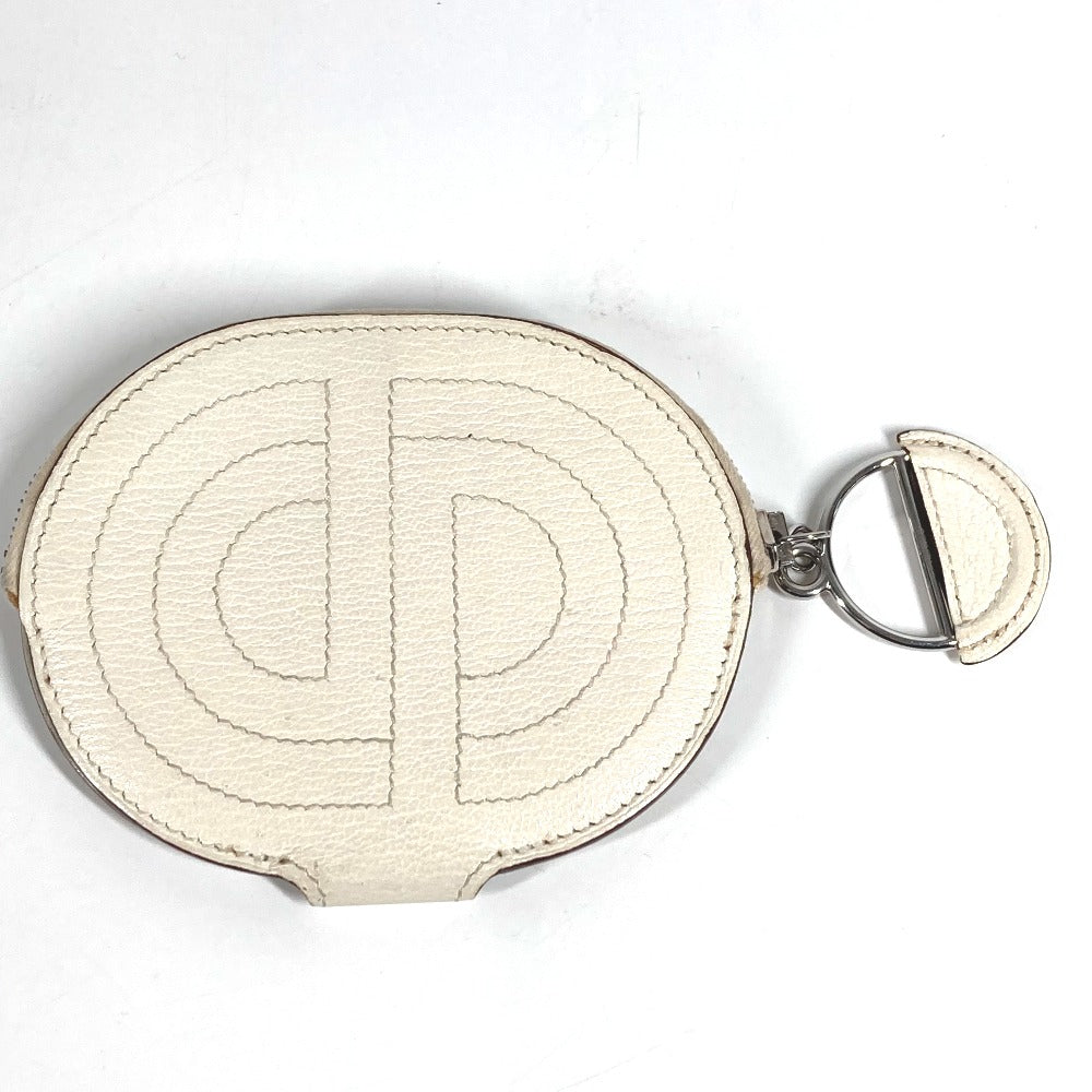HERMES card case, pass case, business card holder, In the Loop bifold wallet, coin purse, Chaine d'Ancre leather coin case, unisex, white