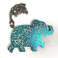 HERMES Animal Chain Bag Charm Keychain Leather Unisex Gray