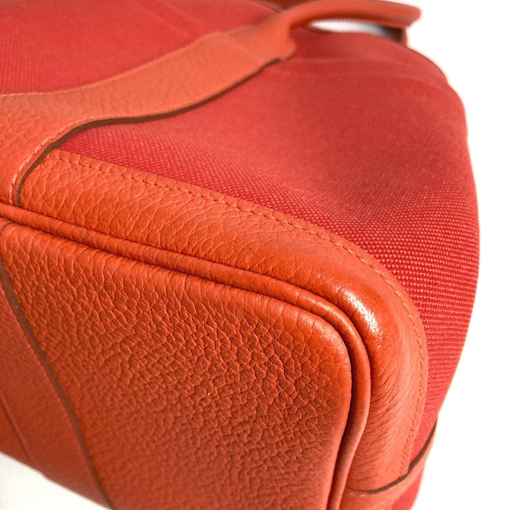 HERMES トートバッグ ガーデンパーティポケット 36 PM カバン ハンドバッグ トワルミリタリー ユニセックス ルージュトマト×カプシーヌ レッド