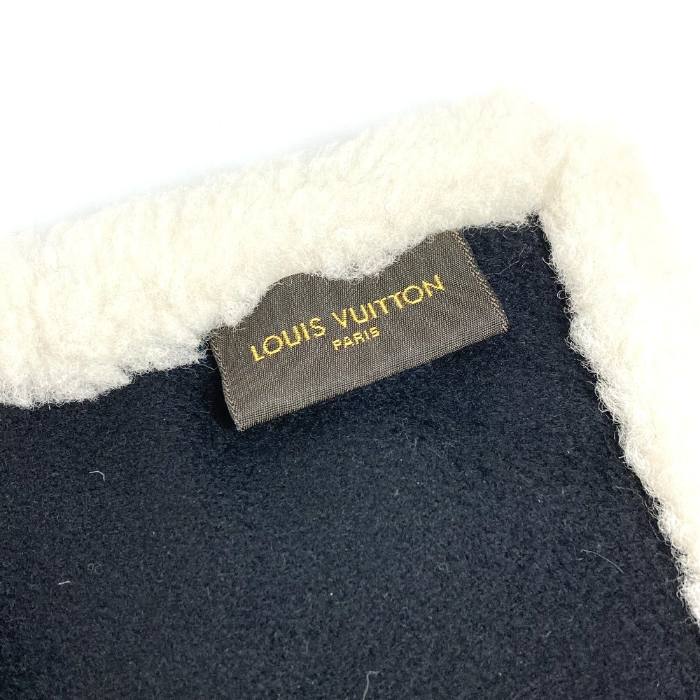 LOUIS VUITTON M70434 モノグラムフラワー LVロゴ エシャルプ シャーリング ダーリン ストール ファー ティペット マフラー カシミヤ レディース ホワイト
