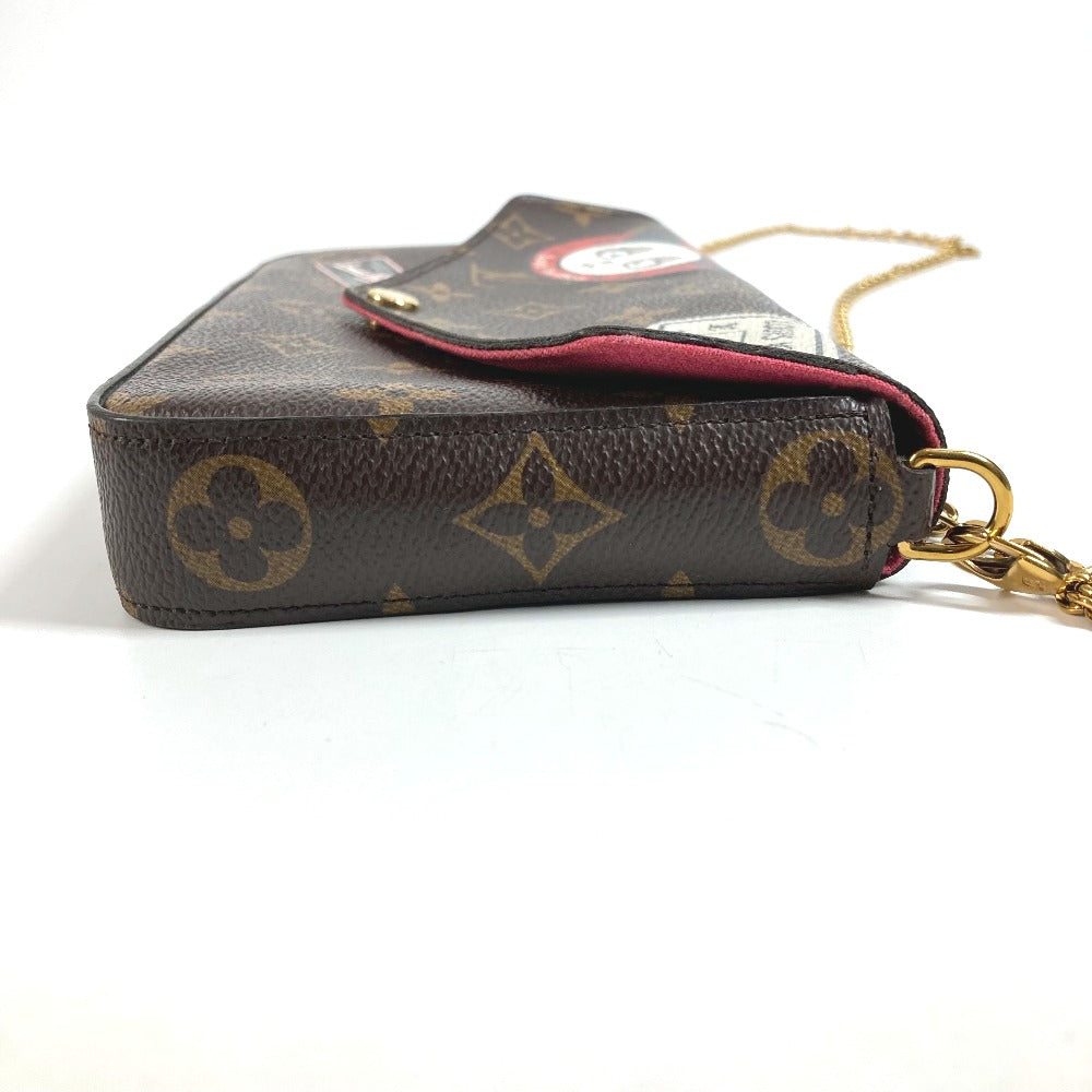 LOUIS VUITTON 不明 モノグラム パンダ 上海 中国 ポシェットフェリシー カバン 斜め掛け チェーンバッグ 長財布 チェーンウォレット ショルダーバッグ モノグラムキャンバス レディース ブラウン
