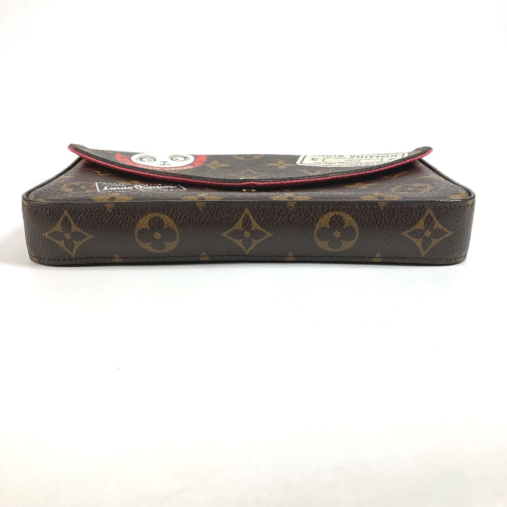 LOUIS VUITTON 不明 モノグラム パンダ 上海 中国 ポシェットフェリシー カバン 斜め掛け チェーンバッグ 長財布 チェーンウォレット ショルダーバッグ モノグラムキャンバス レディース ブラウン