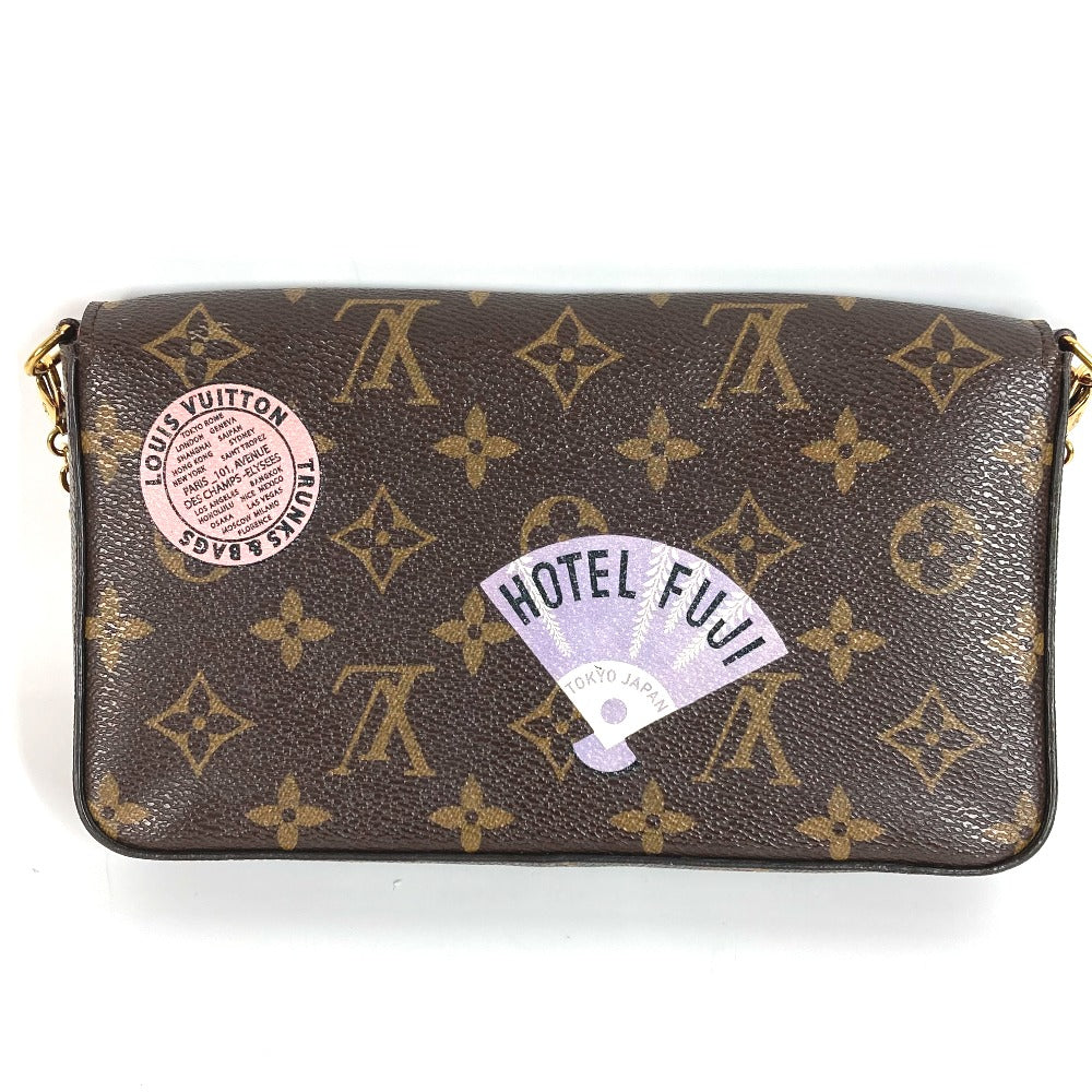 LOUIS VUITTON 不明 モノグラム パンダ 上海 中国 ポシェットフェリシー カバン 斜め掛け チェーンバッグ 長財布 チェーンウォレット ショルダーバッグ モノグラムキャンバス レディース ブラウン