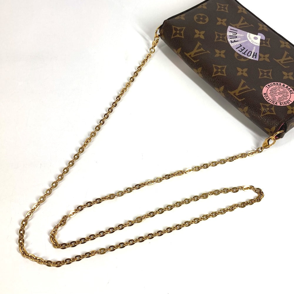 LOUIS VUITTON 不明 モノグラム パンダ 上海 中国 ポシェットフェリシー カバン 斜め掛け チェーンバッグ 長財布 チェーンウォレット ショルダーバッグ モノグラムキャンバス レディース ブラウン