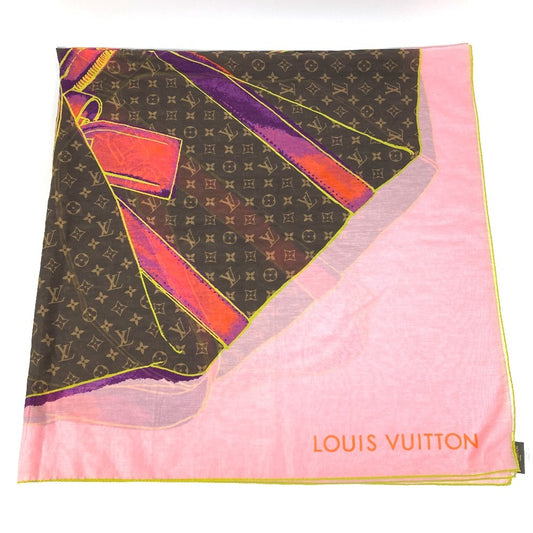 LOUIS VUITTON M73946 モノグラム LV ロゴ 大判 スカーフ ショール スカーフ コットン ユニセックス スカーフ