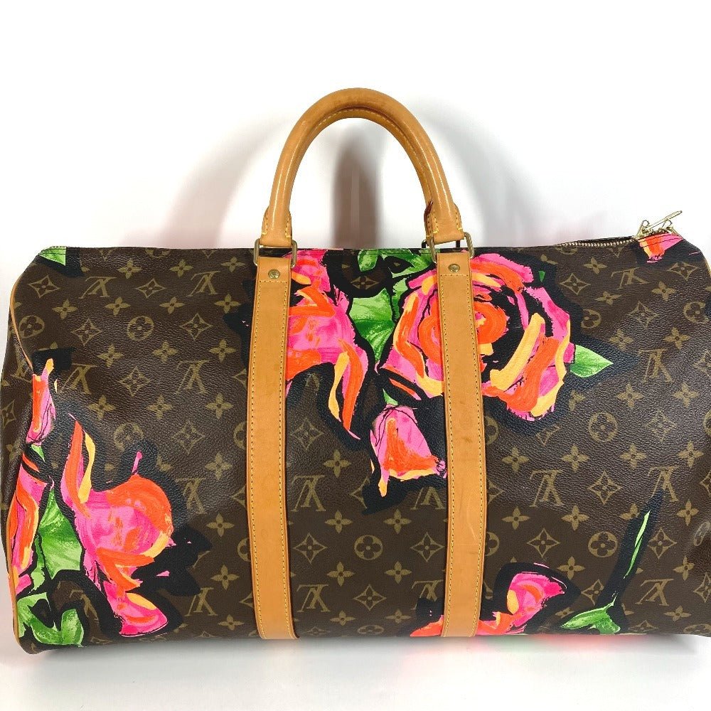 LOUIS VUITTON M48605 モノグラム・ローズ 薔薇 キーポル50 キーポル 50 旅行バッグ トラベルバッグ カバン ボストンバッグ モノグラムキャンバス レディース ピンク