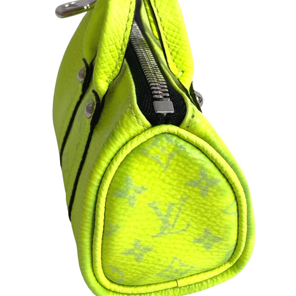 LOUIS VUITTON M01048 タイガラマ ポルトクレ・ミニキーポル バッグチャーム バッグ型 ボストン キーホルダー タイガレザー ユニセックス イエロー