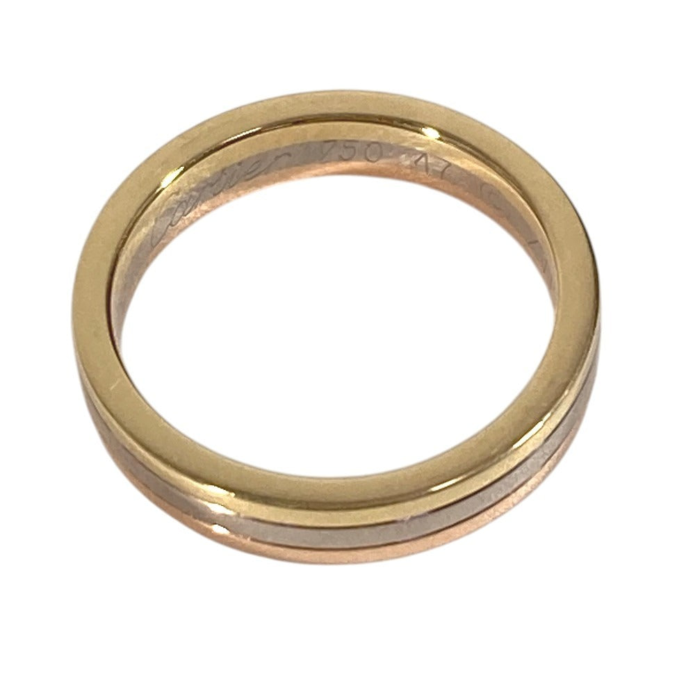 CARTIER Trinity Wedding Vendome Accessories Jewelry 18K Gold Ring for Women, Gold and Silver