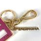 FENDI 7AS229 BAGUETTE Baguette Logo Bag Charm Keychain Metal Unisex Pink Purple