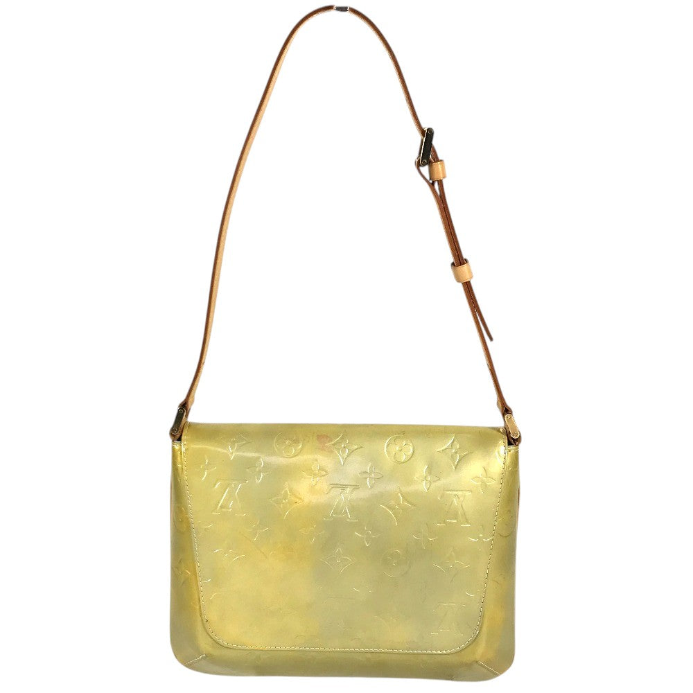 LOUIS VUITTON M91069 MonogramVernis Thompson Street bag flap shawl Shoulder Bag MonogramVernis Gris SilverBased Used