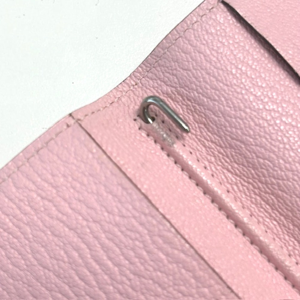 HERMES 2つ折り アジェンダ ヴィジョン アジェンダヴィジョン システム手帳 ステーショナリー ケース 手帳カバー シェーブル ユニセックス ローズサクラ ピンク